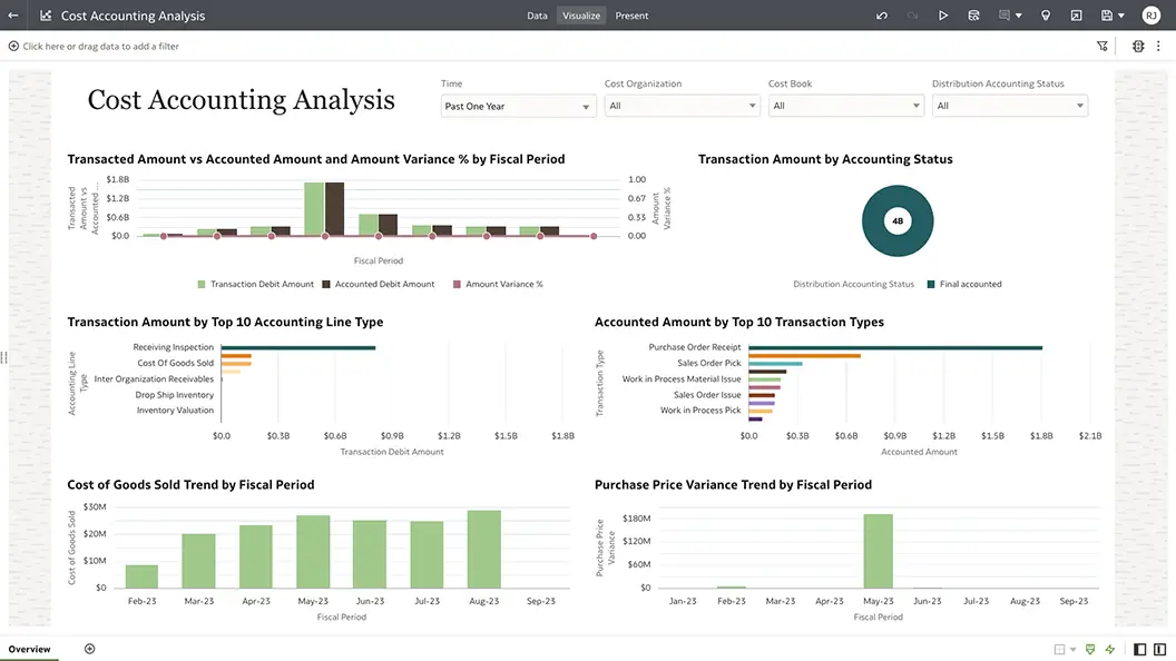 Cost Accounting Analysis Overview section view